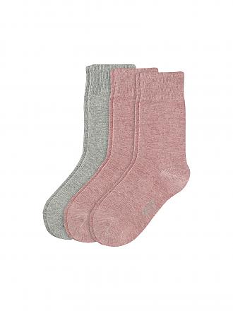 CAMANO | Mädchen-Socken 3er Pkg. chalk pink mela | grau