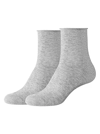 CAMANO | Rollsocken 2er Pkg white | grau