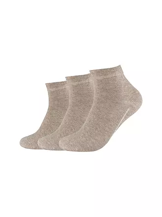 CAMANO | Sneaker Socken 3-er Pkg black | beige