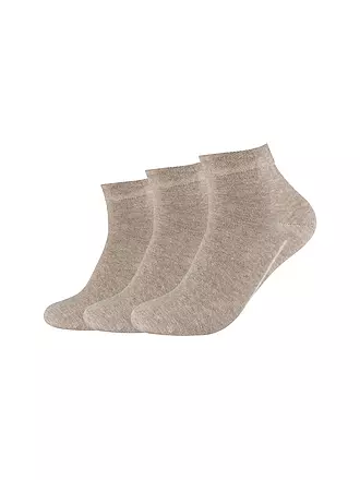 CAMANO | Sneaker Socken 3-er Pkg sand melange | schwarz