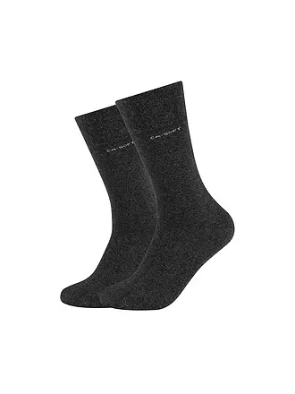 CAMANO | Socken 2-er Pkg. anthrazit | braun