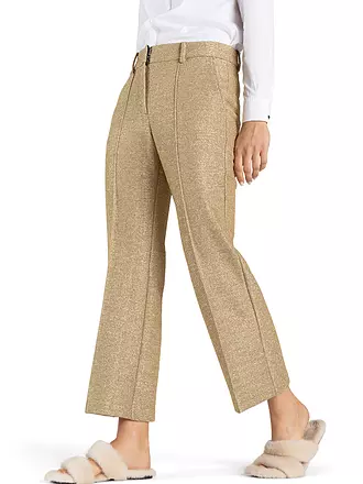 CAMBIO | Hose Flared Fit FRANCE CROPPED | gold