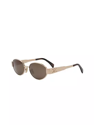 CELINE | Metal Triomphe goldene ovale Sonnenbrille | silber