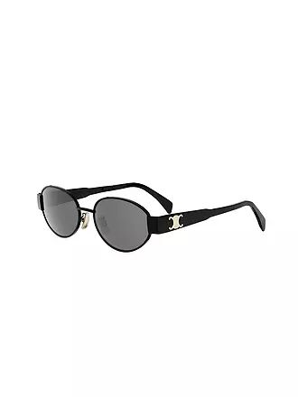 CELINE | Metal Triomphe goldene ovale Sonnenbrille | schwarz