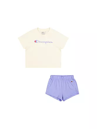 CHAMPION | Mädchen Set 2-teilig T-Shirt und Shorts | beige