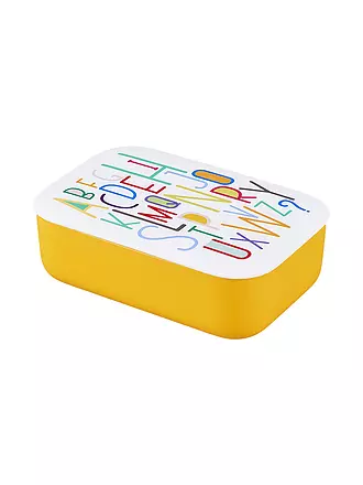 CHIC.MIC | Jausenbox - Lunchbox Classic mit Trenner HANDS TOGETHER | gelb