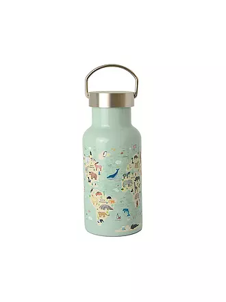 CHIC.MIC | Thermosflasche bioloco sky kids 350ml Animal Map | mint