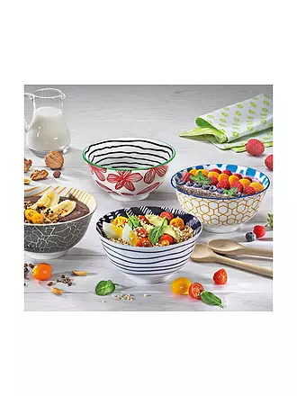 CILIO | Dessertschale - Bowl AMICI 15,5cm Linien | bunt