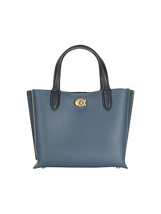 COACH | Ledertasche - Mini Tote Bag WILLOW TOTE 24 | dunkelblau