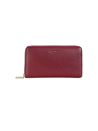 COCCINELLE | Geldbörse METALLIC SOFT | dunkelrot