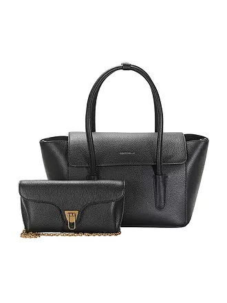 COCCINELLE | Ledertasche - Shopper DOBBLE BEAT | hellblau
