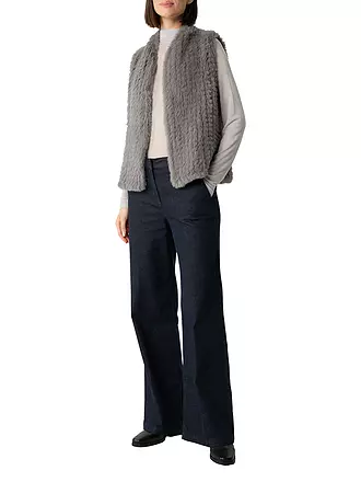 COMMA | Gilet in Felloptik | schwarz