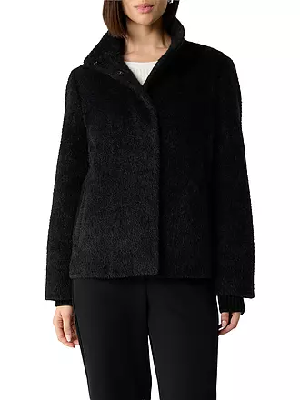 COMMA | Jacke in Felloptik | schwarz