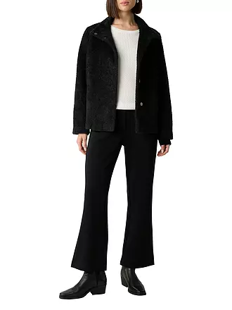 COMMA | Jacke in Felloptik | schwarz