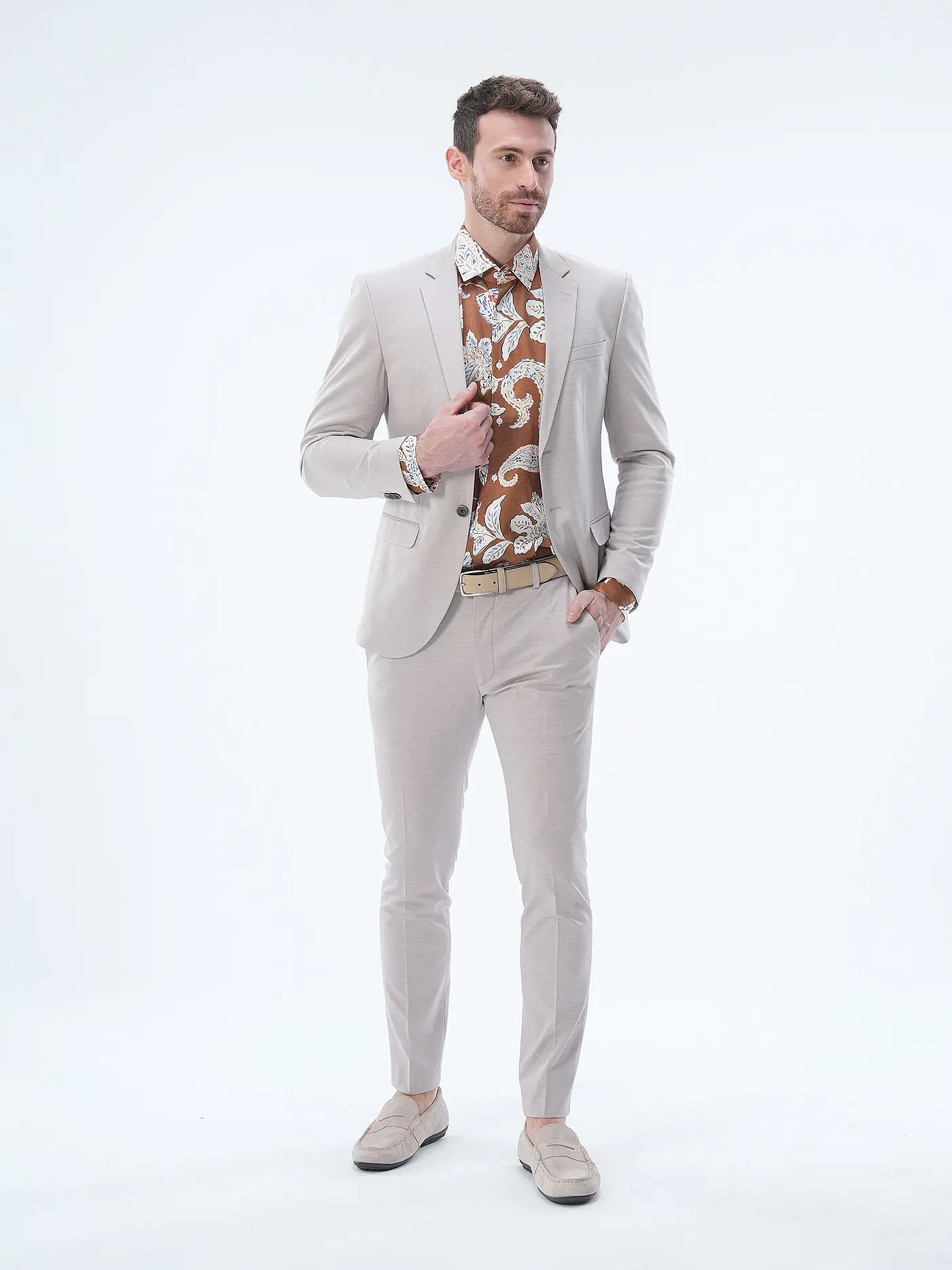 CONDOR | Ledergürtel | beige