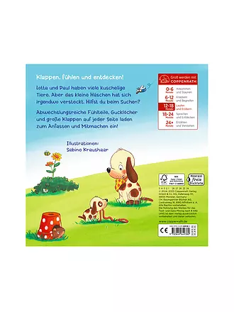 COPPENRATH VERLAG | Mein erstes Guckloch-Fühlbuch: Kleiner Hase, wo bist du? | keine Farbe