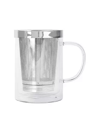 CRISTEL FRANCE | Teebecher VERBENA 0,4l Glas/Edelstahl | transparent
