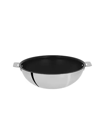 CRISTEL FRANCE | Wok 28cm CASTELINE EXCELISS Edelstahl Antihaft | silber