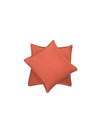 DAVID FUSSENEGGER | Kissenhülle mit Zierstich 50x50cm (Rot) | orange