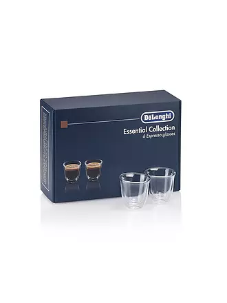 DELONGHI | Espressoglas 6er Set doppelwandig DLSC300 | transparent