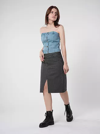 DESIGNERS REMIX | Jeansrock Midi MILES | blau