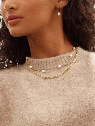 EDBLAD | Halskette PERLA NECKLACE MULTI Steel | gold