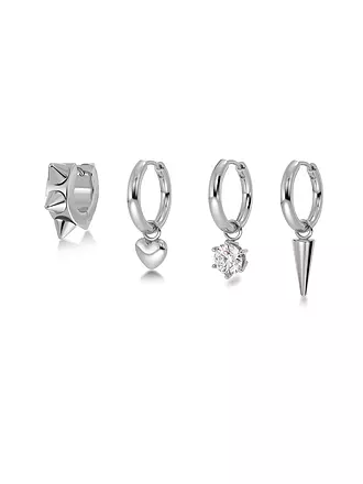 EDBLAD | Ohrringe PEAK HOOPS ICON ONE HEART Steel | gold
