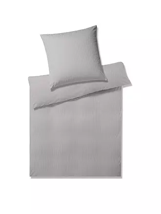 ELEGANTE | Jersey Bettwäsche SOLID STRIPE 140/200CM Graphit | grau