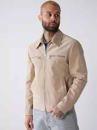 ELEVENTY | Lederjacke | beige