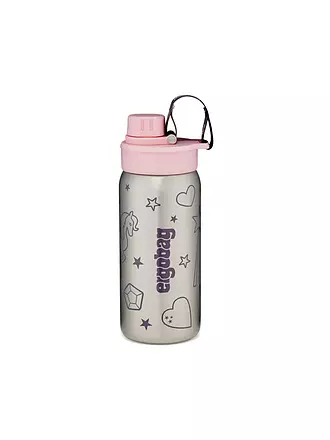 ERGOBAG | Edelstahl Trinkflasche Schwarz | rosa