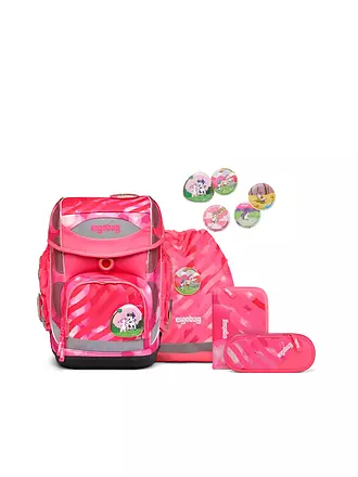 ERGOBAG | Schultaschen Set 5tlg Cubo NeoTruckbär | pink