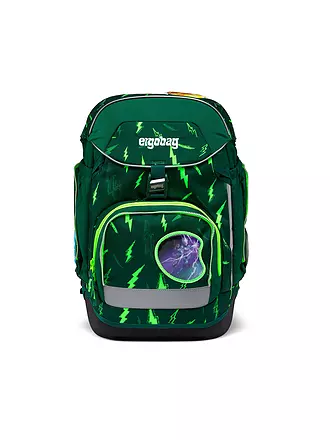 ERGOBAG | Schultaschen Set 6tlg PACK Lumi - FeuerspeiBär | dunkelgrün