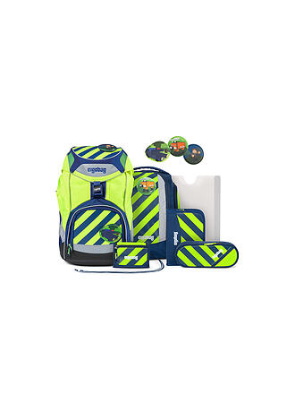 ERGOBAG | Schultaschen Set 7tlg Pack IllumiBär | grün