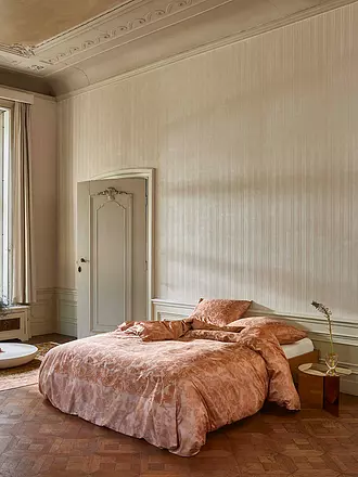 ESSENZA | Satin Bettwäsche 70x90cm / 140x200cm Maere Hazy Blue | rosa