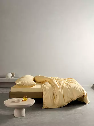 ESSENZA | Satin Bettwäsche 70x90cm/140x200cm Minte Oyster | gelb