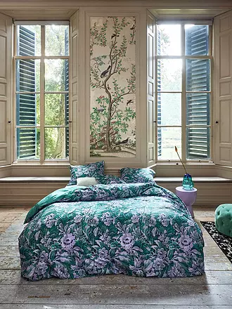 ESSENZA | Satin Bettwäsche YFKE 70x90cm/140x200cm Easy Green | dunkelgrün