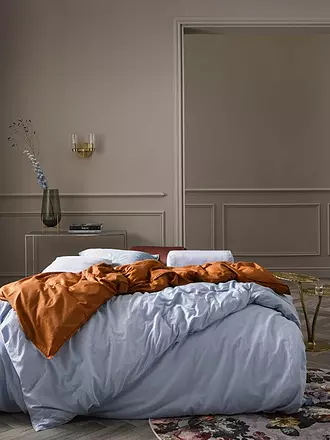 ESSENZA | Satin-Bettwäsche 70x90cm/140x200cm Dusty Green | hellblau