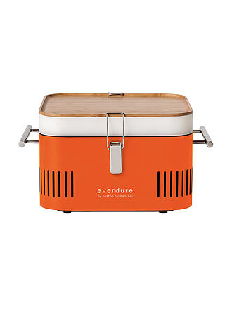 EVERDURE BY HESTON BLUMENTHAL | Tragbarer Holzkohlegrill CUBE Graphite | orange