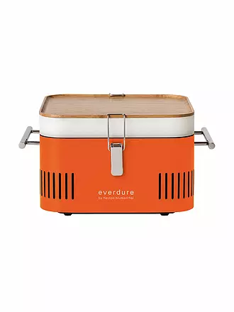 EVERDURE BY HESTON BLUMENTHAL | Tragbarer Holzkohlegrill CUBE Orange | schwarz