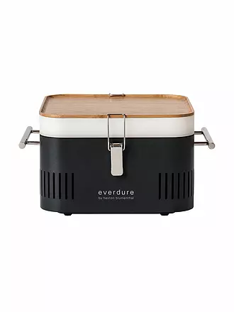 EVERDURE BY HESTON BLUMENTHAL | Tragbarer Holzkohlegrill CUBE Orange | schwarz