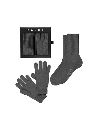 FALKE | Geschenkset Socken und Handschuhe X-MAS dark grey | 