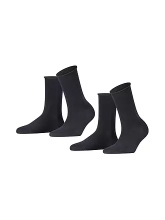 FALKE | Happy  Socken 2er Pkg black | blau