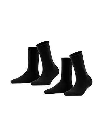 FALKE | Happy Socken 2er Pkg dark navy | schwarz