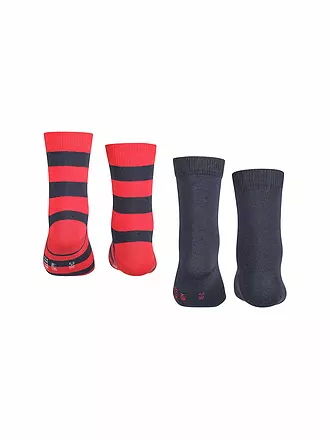 FALKE | Kinder Socken Happy Stripe 2er Pkg marine | schwarz