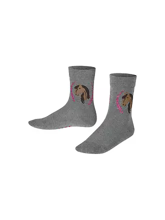 FALKE | Mädchen Socken gloss | grau
