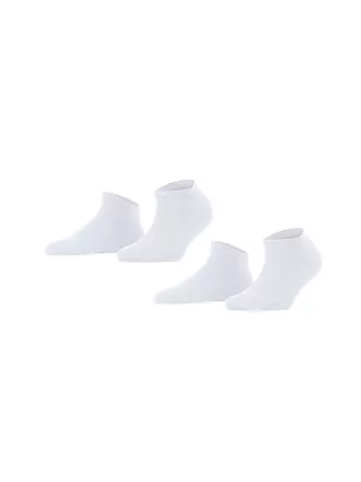 FALKE | Sneakersocken Happy 2er Pkg Light Grey | weiss