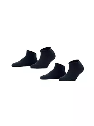 FALKE | Sneakersocken Happy 2er Pkg dark navy | schwarz