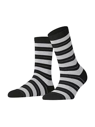 FALKE | Socken STRIPE UNIFORM white | schwarz