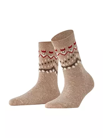 FALKE | Socken beige | schwarz