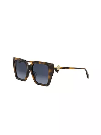 FENDI | FF Diamonds havanabraune eckige Sonnenbrille | braun